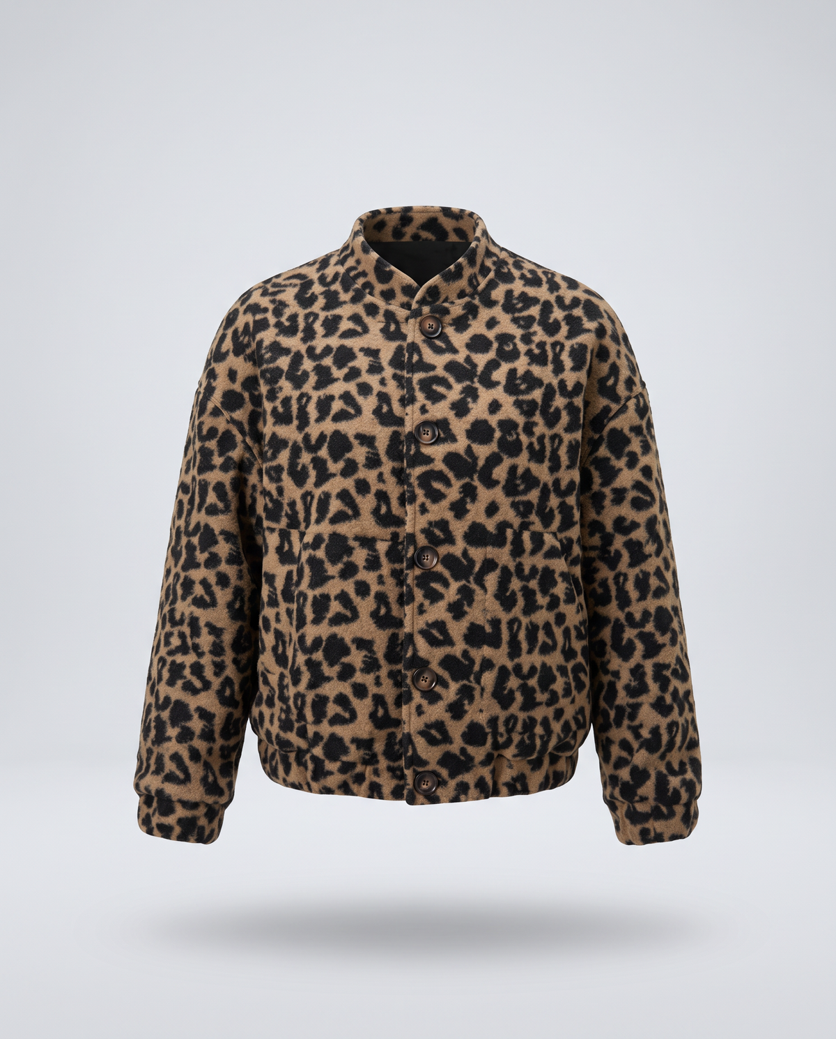 Chaqueta Camisa con Estampado Animal